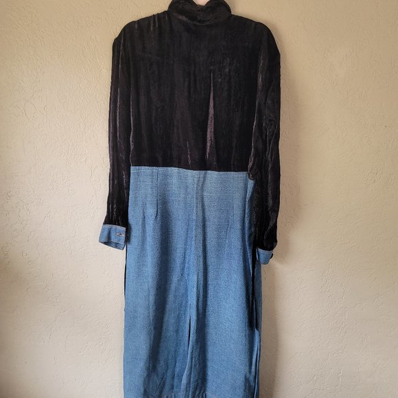 726 West Black and Denim Dress - Picture 3 of 6